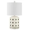 Lenis 22 in. Cream Table Lamp with White Shade by Safavieh