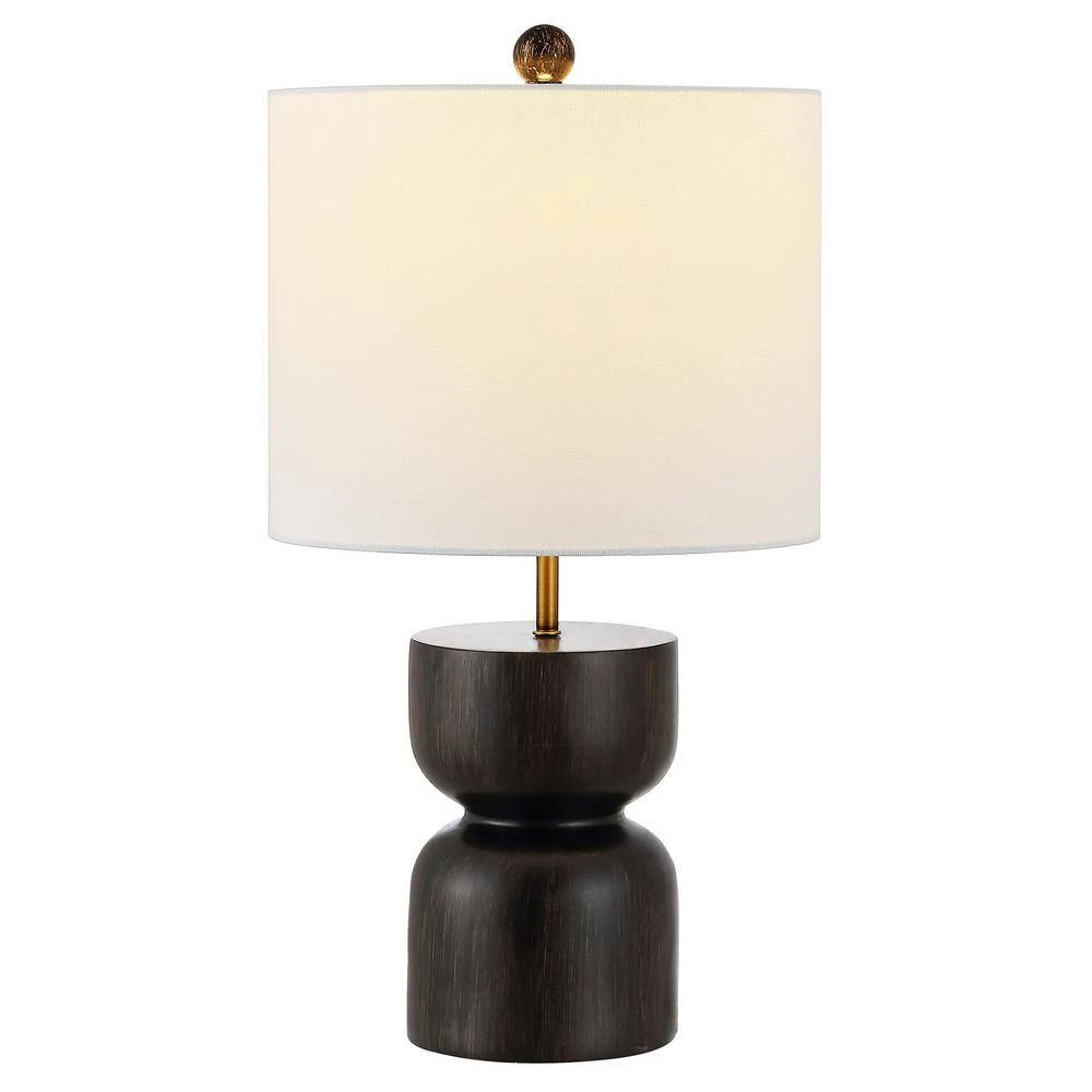 Lastra 20.5 in. Dark Brown Table Lamp with White Shade by Safavieh 3 Lastra 20.5 in. Dark Brown Table Lamp with White Shade by Safavieh - Image 3