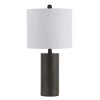 Nori 24 in. Dark Gray Table Lamp with White Shade by Safavieh