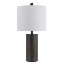Nori 24 in. Dark Gray Table Lamp with White Shade by Safavieh
