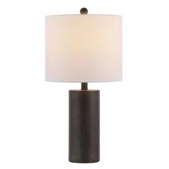 Nori 24 in. Dark Gray Table Lamp with White Shade by Safavieh -Safavieh Sales dark gray safavieh table lamps tbl4301a c3 1000