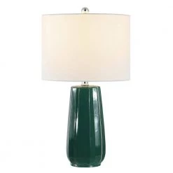 Yani 24.5 in. Dark Green Table Lamp with White Shade by Safavieh 6 Yani 24.5 in. Dark Green Table Lamp with White Shade by Safavieh -Safavieh Sales dark green safavieh table lamps tbl4361a c3 1000