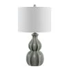 Wade 24.5 in. Gray Table Lamp with White Shade by Safavieh
