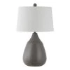Sinrus 26.25 in. Gray Table Lamp with White Shade by Safavieh