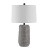 Celvin 26 in. Gray/White Table Lamp with White Shade by Safavieh
