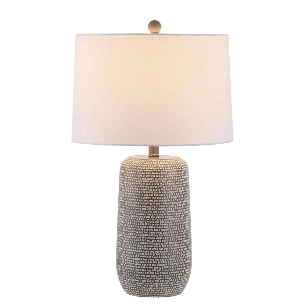 Celvin 26 in. Gray/White Table Lamp with White Shade by Safavieh 3 Celvin 26 in. Gray/White Table Lamp with White Shade by Safavieh - Image 3