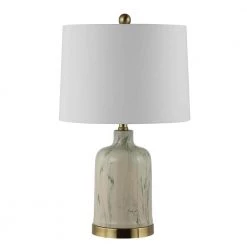 Sage 24 in. Green/White Table Lamp with White Shade by Safavieh