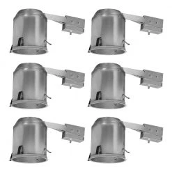 H7 6 in. Aluminum Recessed Lighting Housing for Remodel Ceiling, Insulation Contact, Air-Tite (6-Pack) by HALO
