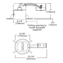 H7 6 in. Aluminum Recessed Lighting Housing for Remodel Ceiling, Insulation Contact, Air-Tite (6-Pack) by HALO 7 H7 6 in. Aluminum Recessed Lighting Housing for Remodel Ceiling, Insulation Contact, Air-Tite (6-Pack) by HALO -Safavieh Sales halo recessed lighting housings h7ricat 6pk a0 1000