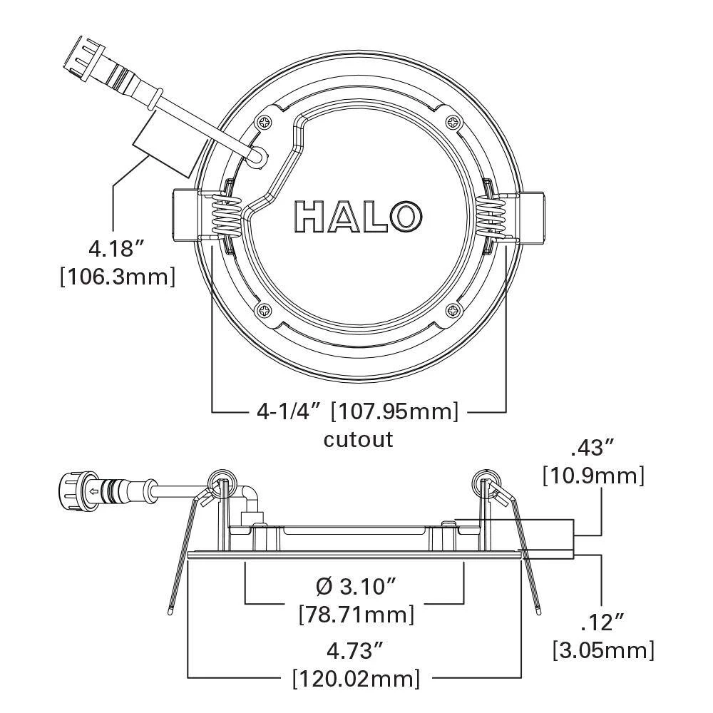 HLB 3 in. 2700K Round White New Construction/Remodel Canless Recessed Integrated LED Downlight Kit by HALO 6 HLB 3 in. 2700K Round White New Construction/Remodel Canless Recessed Integrated LED Downlight Kit by HALO - Image 6
