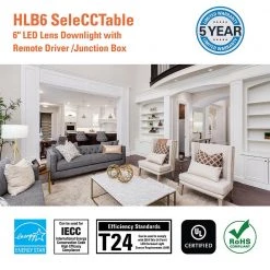 HLB 6 in. Selectable CCT New Construction or Remodel Canless Recessed Integrated LED Kit by HALO -Safavieh Sales halo recessed lighting kits hlb6099fs1emwr 4f 1000
