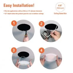 HLB 6 in. Selectable CCT New Construction or Remodel Canless Recessed Integrated LED Kit by HALO -Safavieh Sales halo recessed lighting kits hlb6099fs1emwr 66 1000