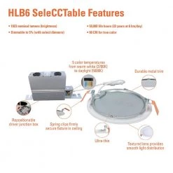 HLB 6 in. Selectable CCT New Construction or Remodel Canless Recessed Integrated LED Kit by HALO -Safavieh Sales halo recessed lighting kits hlb6099fs1emwr a0 1000