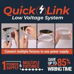 QuickLink 6, 6 in. 2700K-5000K Selectable CCT Integrated LED Recessed Light Baffle Trim in White (8-Pack) by HALO -Safavieh Sales halo recessed lighting kits rlql6069se010dm 8pk 1f 1000