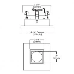 3 in. White Recessed Ceiling Light Square Adjustable Baffle Trim by HALO -Safavieh Sales halo recessed lighting trims 3011whwb 40 1000
