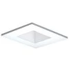 3 in. White Recessed Ceiling Light Square Adjustable Baffle Trim by HALO