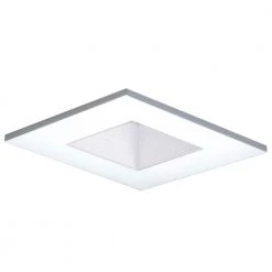3 in. White Recessed Ceiling Light Square Adjustable Baffle Trim by HALO