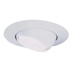 6 in. White Recessed Ceiling Light Trim with Adjustable Eyeball by HALO