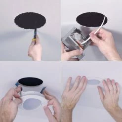 HLA 4 in. Color Selectable (2700K-5000K) Canless Recessed Wide Beam Adjustable Gimbal Trim Integrated LED Kit by HALO -Safavieh Sales halo recessed lighting trims hla406vwfl9fs1emwr 1f 1000