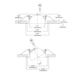 HLA 4 in. Color Selectable (2700K-5000K) Canless Recessed Wide Beam Adjustable Gimbal Trim Integrated LED Kit by HALO -Safavieh Sales halo recessed lighting trims hla406vwfl9fs1emwr 40 1000