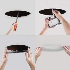 HLB12 12 in. Selectable CCT and Lumens Canless Integrated LED White Recessed Light Downlight Trim with Junction Box by HALO -Safavieh Sales halo recessed lighting trims hlb12ls9fse010mwr 1d 1000