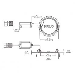 QuickLink 4 in. 600 Lumens 2700K-5000K Selectable CCT in White Canless Integrated LED Recessed Light Downlight Trim by HALO -Safavieh Sales halo recessed lighting trims hlbql4069fse010 4f 1000