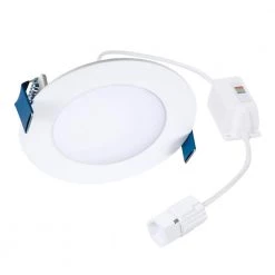 QuickLink 4 in. 600 Lumens 2700K-5000K Selectable CCT in White Canless Integrated LED Recessed Light Downlight Trim by HALO