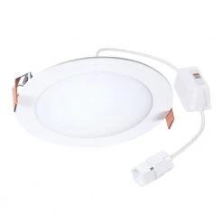 QuickLink 6 in., 900 Lumens 2700K-5000K Selectable CCT in White Canless Integrated LED Recessed Light Downlight Trim by HALO