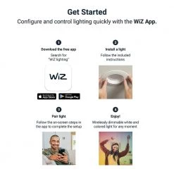 5/6 in. Tunable CCT 2200-6500K Integrated LED Matte White Baffle Retrofit Downlight with Smart Control from WiZ PRO by HALO -Safavieh Sales halo recessed lighting trims rl56069wzrgbwwhr 1d 1000