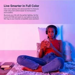 5/6 in. Tunable CCT 2200-6500K Integrated LED Matte White Baffle Retrofit Downlight with Smart Control from WiZ PRO by HALO -Safavieh Sales halo recessed lighting trims rl56069wzrgbwwhr 40 1000