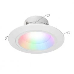 5/6 in. Tunable CCT 2200-6500K Integrated LED Matte White Baffle Retrofit Downlight with Smart Control from WiZ PRO by HALO