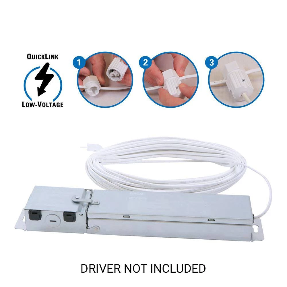 QuickLink 4,6 in. 2700K-5000K Selectable CCT Integrated LED Recessed Light Baffle Trim in White Dimmable by HALO 5 QuickLink 4,6 in. 2700K-5000K Selectable CCT Integrated LED Recessed Light Baffle Trim in White Dimmable by HALO - Image 5