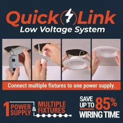 QuickLink 4,6 in. 2700K-5000K Selectable CCT Integrated LED Recessed Light Baffle Trim in White Dimmable by HALO 11 QuickLink 4,6 in. 2700K-5000K Selectable CCT Integrated LED Recessed Light Baffle Trim in White Dimmable by HALO -Safavieh Sales halo recessed lighting trims rlql4069se010dm 4f 1000