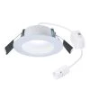 QuickLink 4,6 in. 2700K-5000K Selectable CCT Integrated LED Recessed Light Baffle Trim in White Dimmable by HALO
