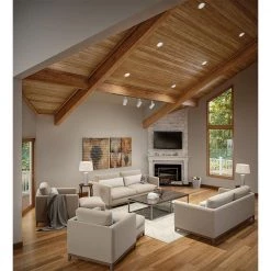 6 in. Selectable CCT 2700K to 5000K Integrated LED White Recessed Light, Sloped Ceiling Trim, LED direct mount module by HALO -Safavieh Sales halo recessed lighting trims rls6159fs1ewhdmr 31 1000