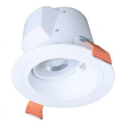 6 in. Selectable CCT 2700K to 5000K Integrated LED White Recessed Light, Sloped Ceiling Trim, LED direct mount module by HALO