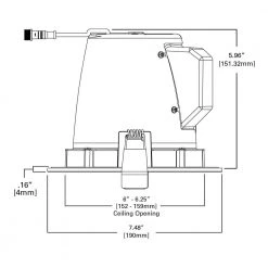 6 in. Selectable CCT 2700K to 5000K Integrated LED White Recessed Light, Sloped Ceiling Trim, LED direct mount module by HALO -Safavieh Sales halo recessed lighting trims rls6159fs1ewhdmr 77 1000