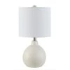 Memphis 20 in. Ivory Table Lamp with White Shade by Safavieh