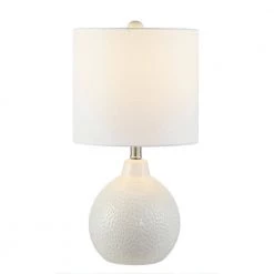 Memphis 20 in. Ivory Table Lamp with White Shade by Safavieh -Safavieh Sales ivory safavieh table lamps tbl4247a c3 1000