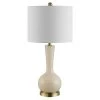 Gaetna 27 in. Ivory Table Lamp with White Shade by Safavieh