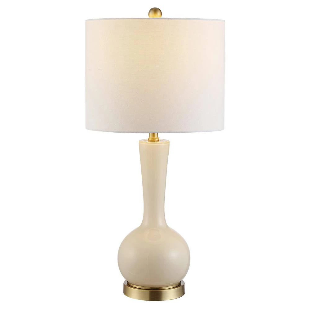 Gaetna 27 in. Ivory Table Lamp with White Shade by Safavieh 3 Gaetna 27 in. Ivory Table Lamp with White Shade by Safavieh - Image 3