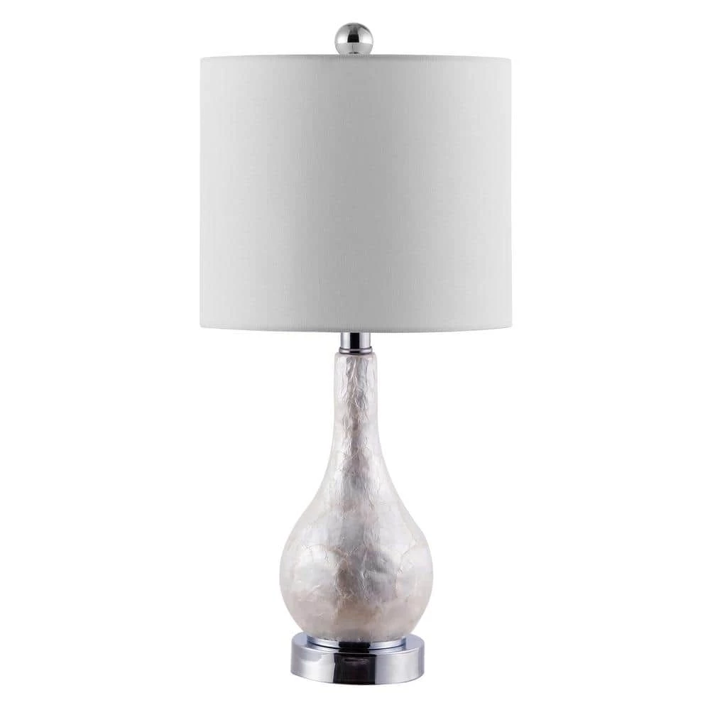 Isla 21.5 in. Ivory Table Lamp with White Shade by Safavieh 1 Isla 21.5 in. Ivory Table Lamp with White Shade by Safavieh