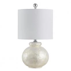Ivy 20 in. Ivory Table Lamp with White Shade by Safavieh