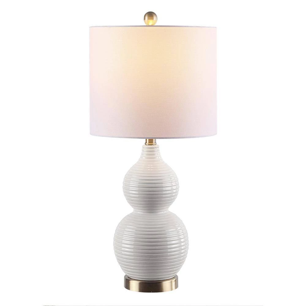 Emery 24.5 in. Ivory Table Lamp with White Shade by Safavieh 3 Emery 24.5 in. Ivory Table Lamp with White Shade by Safavieh - Image 3
