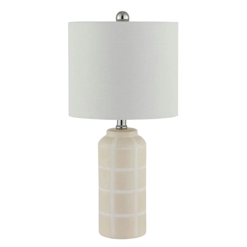 Rhett 21 in. Ivory Table Lamp with White Shade (Set of 2) by Safavieh 6 Rhett 21 in. Ivory Table Lamp with White Shade (Set of 2) by Safavieh - Image 6