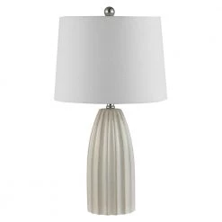 Kayden 25. 5 in. Ivory Table Lamp with White Shade by Safavieh