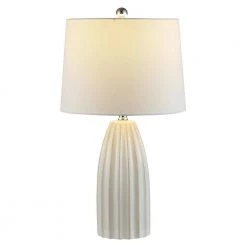 Kayden 25. 5 in. Ivory Table Lamp with White Shade by Safavieh -Safavieh Sales ivory safavieh table lamps tbl4343a c3 1000