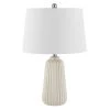 Sawyer 24 in. Ivory Table Lamp with White Shade by Safavieh