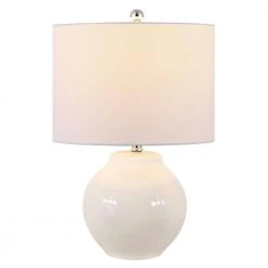 Zaid 21. 5 in. Ivory Table Lamp with White Shade by Safavieh -Safavieh Sales ivory safavieh table lamps tbl4348a c3 1000