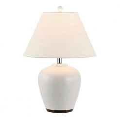Etren 24.5 in. Ivory Table Lamp with White Shade by Safavieh -Safavieh Sales ivory safavieh table lamps tbl4386a c3 1000